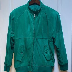 Vintage Green Suede Jacket.